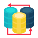 Three barrels stacked with upward arrows, showing upward movement.